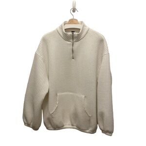 ￼Women’s white dazy pullover sweatshirt size large